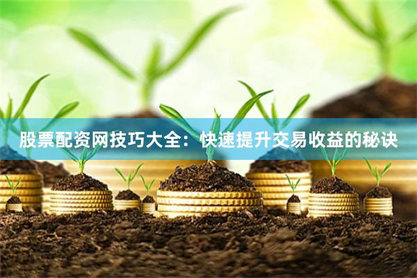 股票配资网技巧大全：快速提升交易收益的秘诀